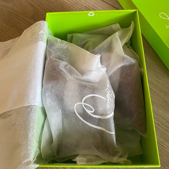 Sam Edelman Agustina Chocolate Satin Slip On Jeweled Mules 8.5 fits size 8 New - Picture 10 of 12